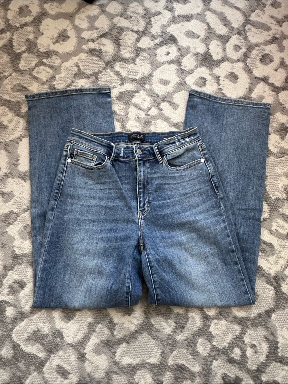 Judy Blue Wide Leg Women’s Jeans Size 11 | 30 R Regular No Holes Faded Wash
